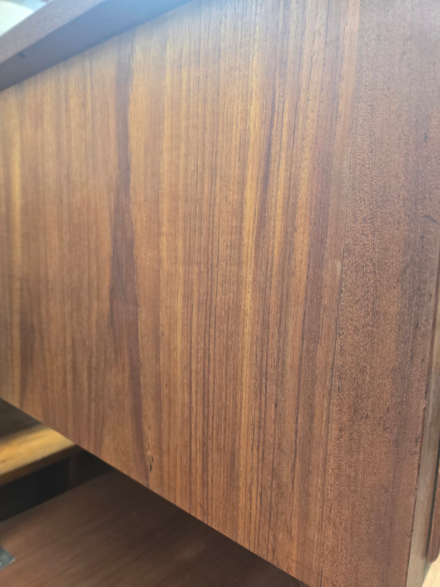 Teak Office Desk with 6 Drawers