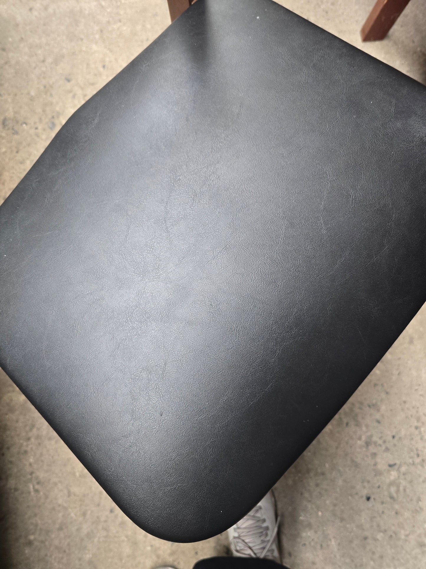 Wooden Chair with Black Seat