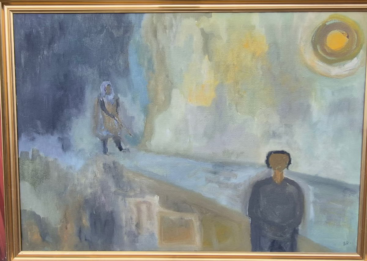 E. Borch Dommedag Maleri på Lærred