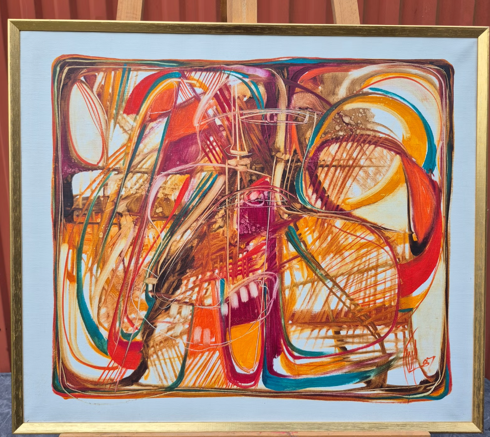 Abstract Composition in Oil on Canvas