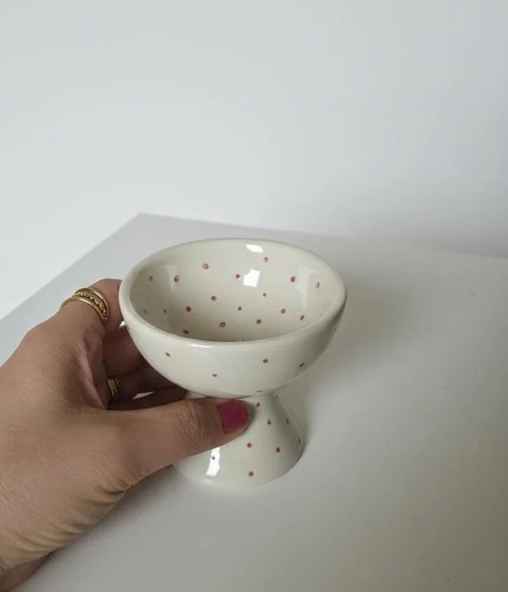 Polka Dots Ceramic candlestand