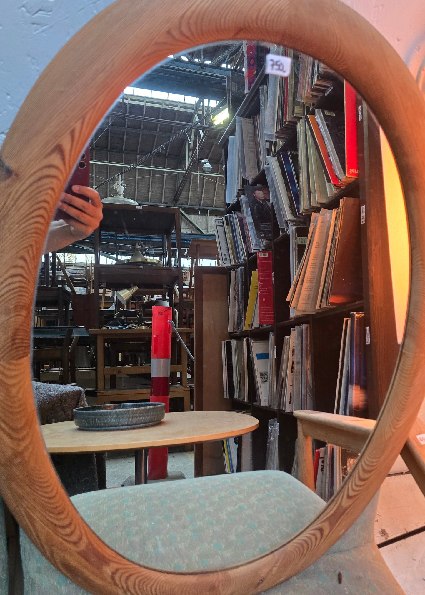 Pinewood Oval Mirror