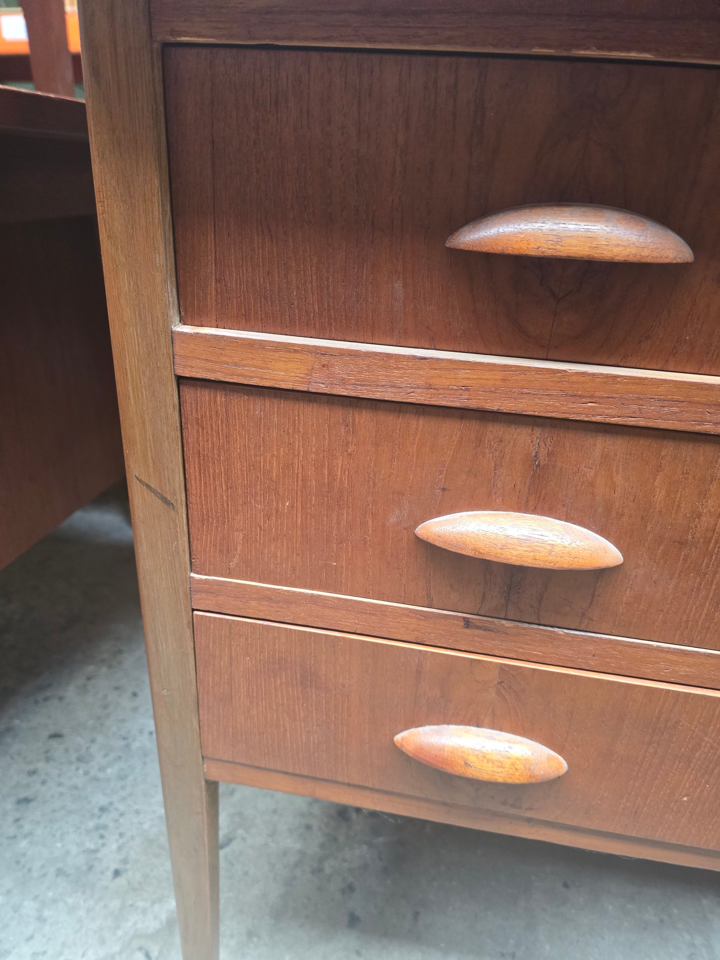 Teak Wood Office Desk with Drawers