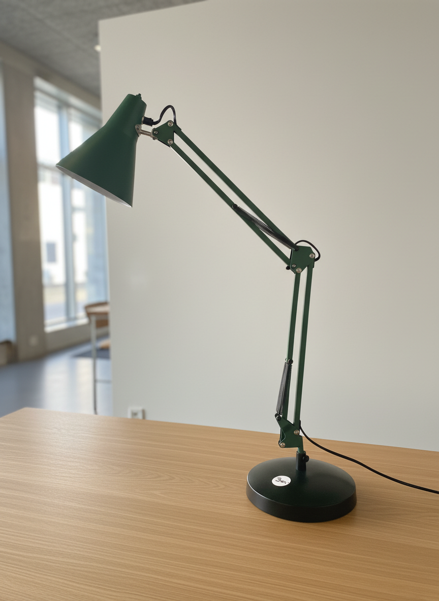 Vintage Grøn Justerbar Bordlampe