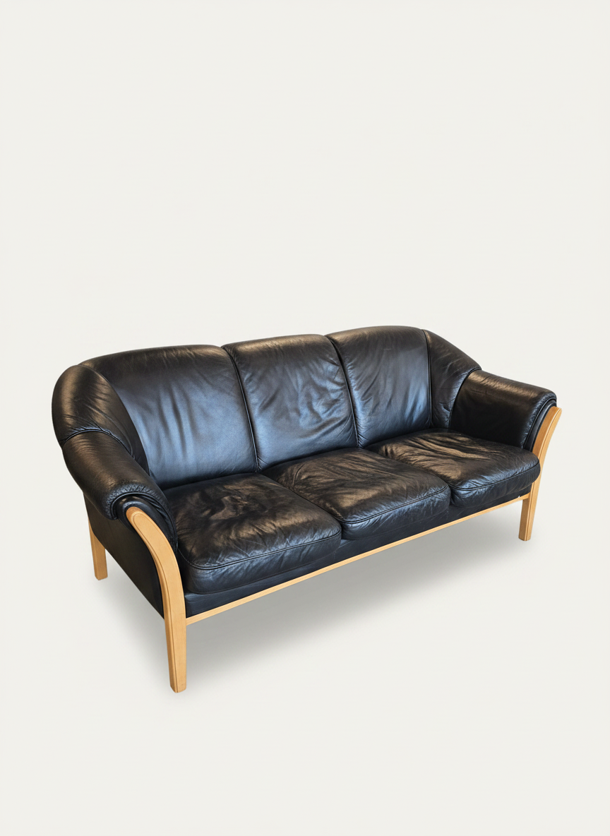 Black Leather Sofa