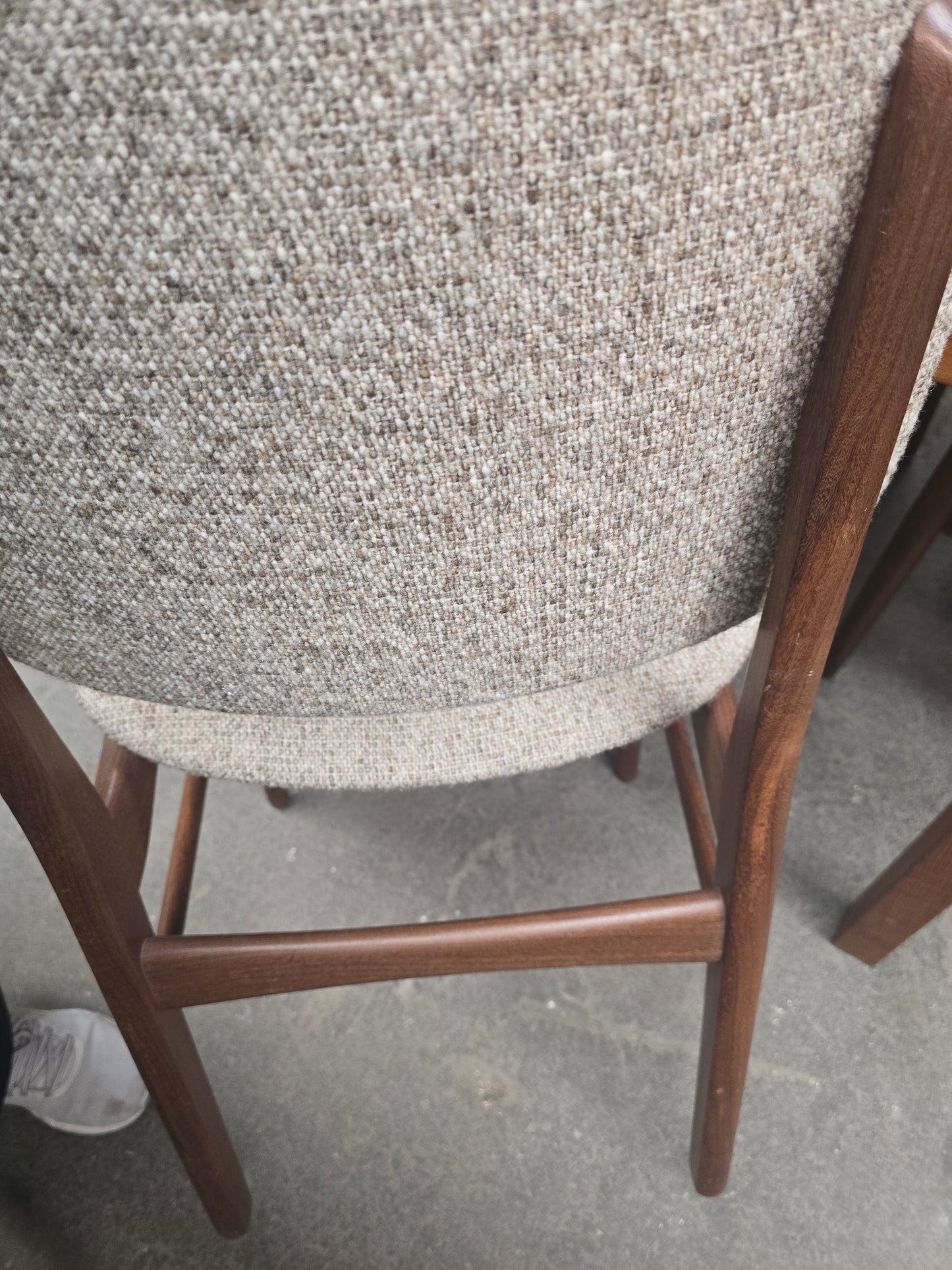 4 Scandinavian Upholstered Teak Dining Chairs
