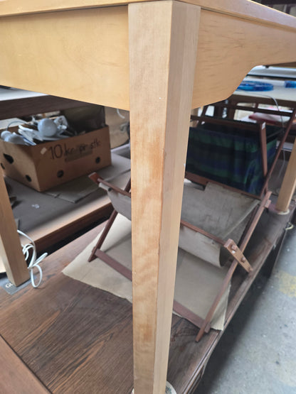 Vintage Scandinavian Light Wood Office Desk