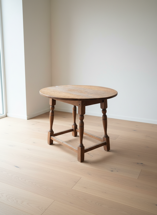Vintage Oak Extendable Side Table