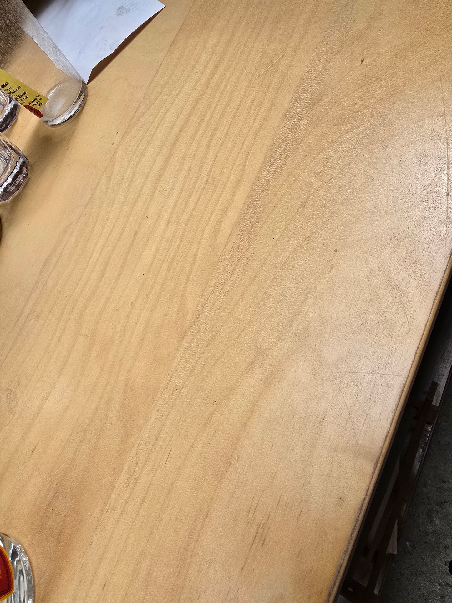 Vintage Scandinavian Light Wood Office Desk