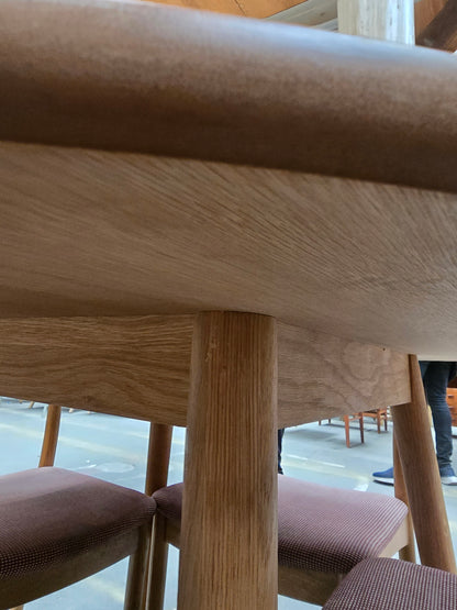Vintage Scandinavian Oak Round Dining Table