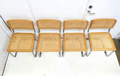 4 Marcel Breuer Cane Chairs