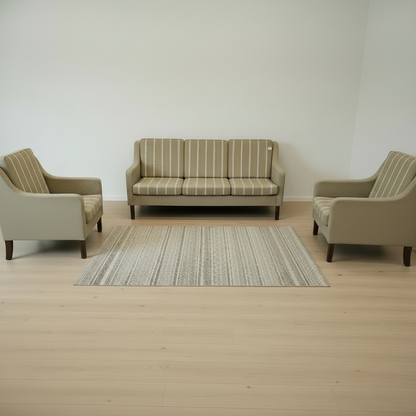 Striped Upholstered 3+2 Sofa set
