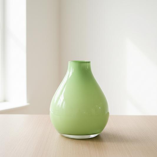 Vintage Green Glass Vase