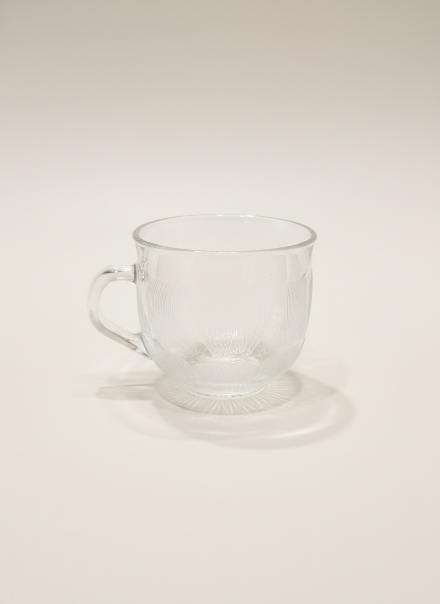 6 Glass Textured Cups