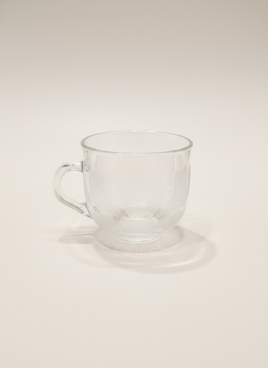 6 Glass Textured Cups