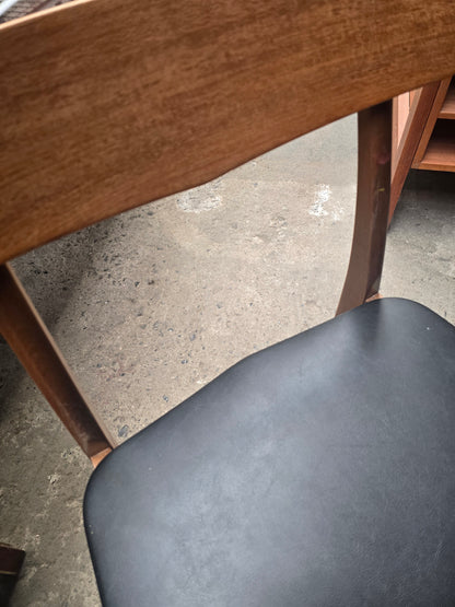 Wooden Chair with Black Seat