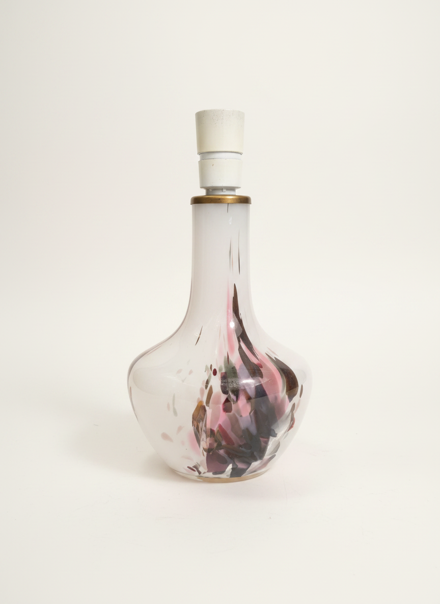 Holmegaard Table Lamp with Abstract Pattern