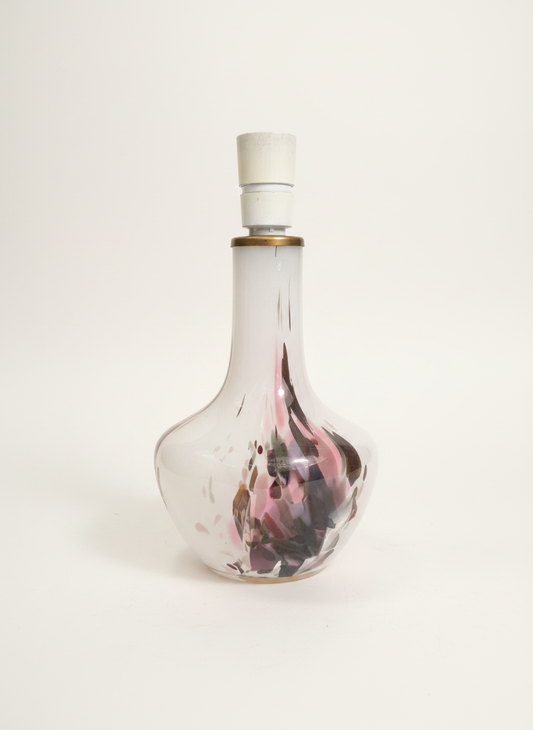 Holmegaard Table Lamp with Abstract Pattern