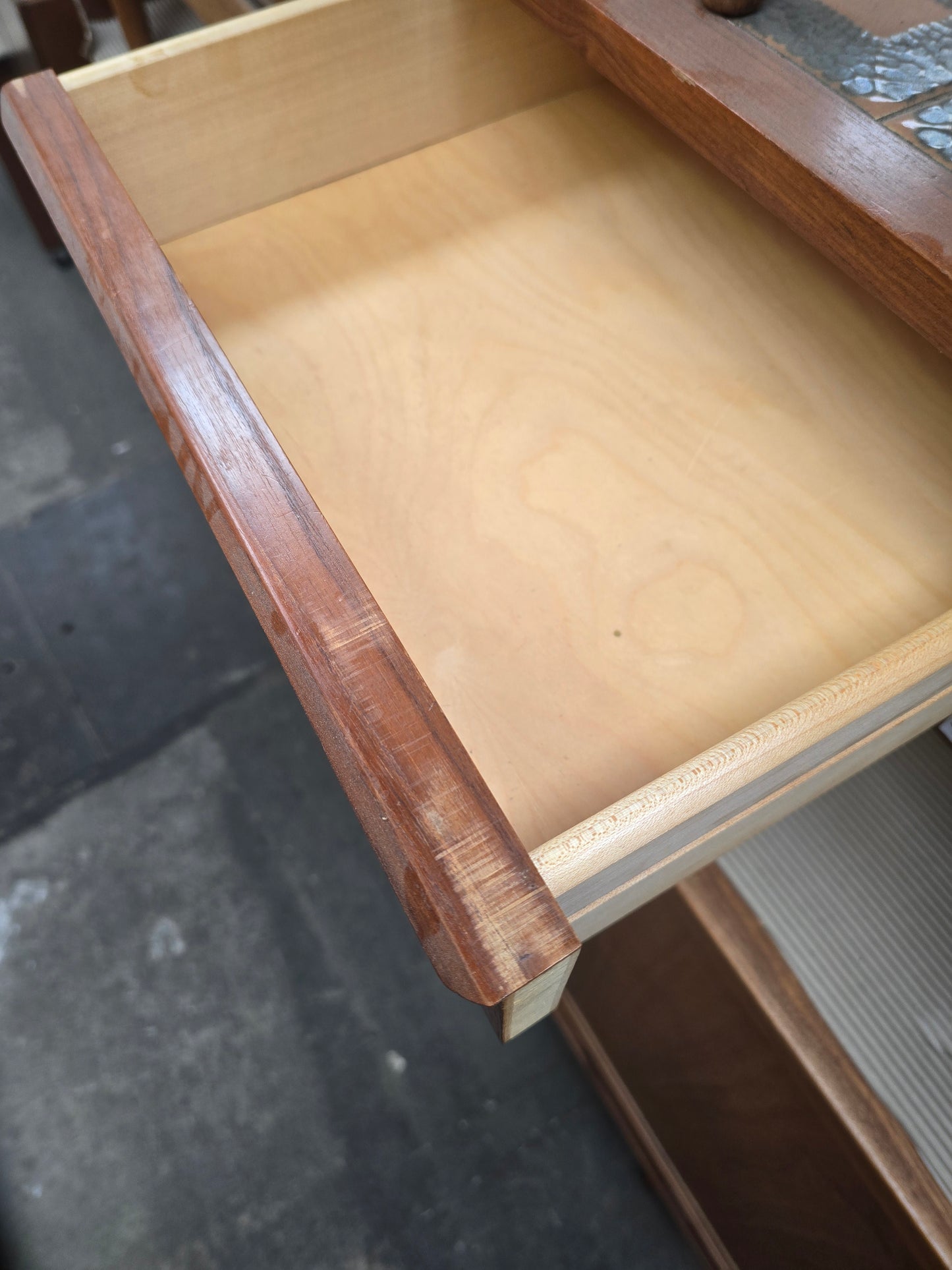 Vintage Teak & Tile Coffee Table