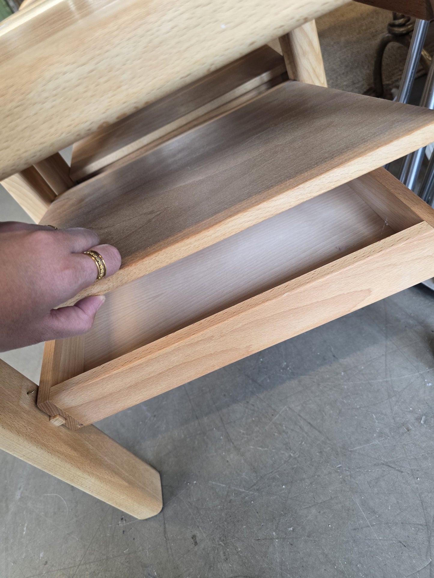 Wooden Side Table with Storage