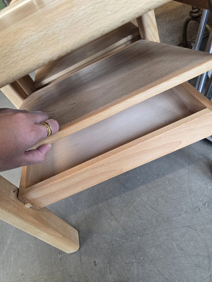Wooden Side Table with Storage