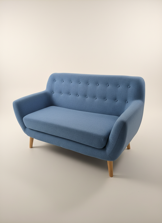 Tufted Blue Sofa