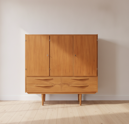 Vintage Teak Cabinet with Drawers