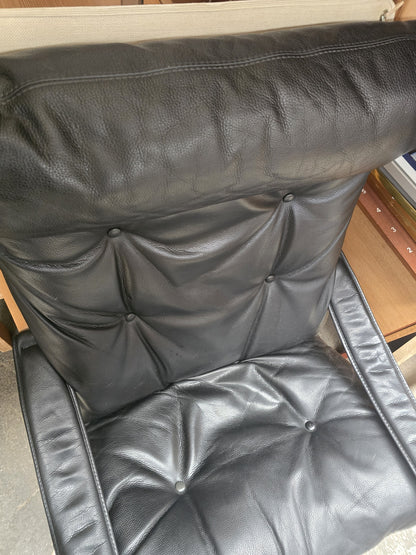 Ingmar Relling Black Leather Armchair