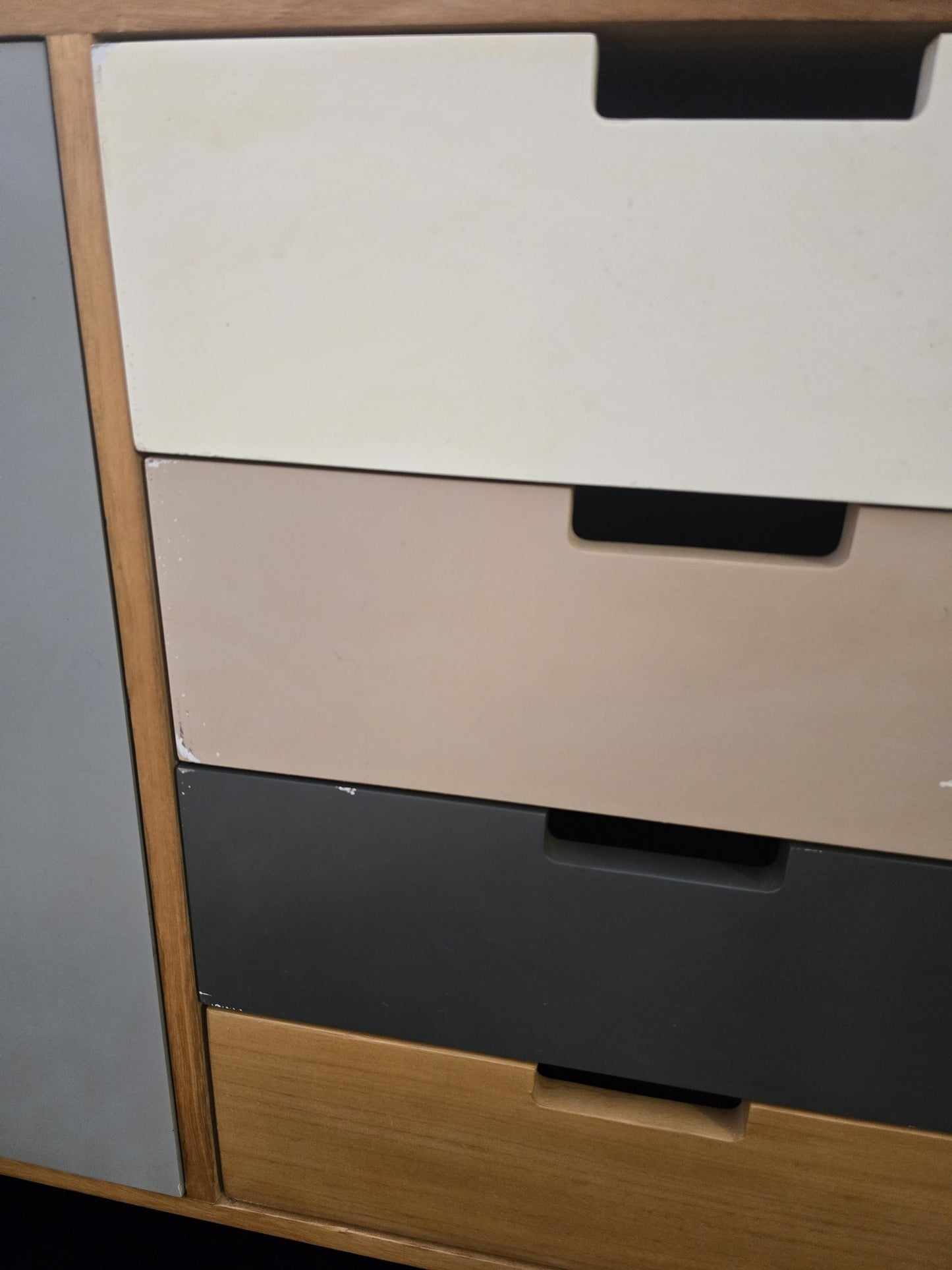 Multi-Color Wood Storage Cabinet