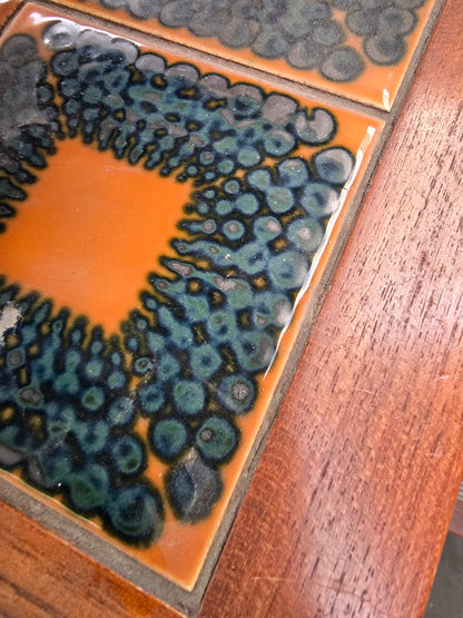 Vintage Teak & Tile Coffee Table
