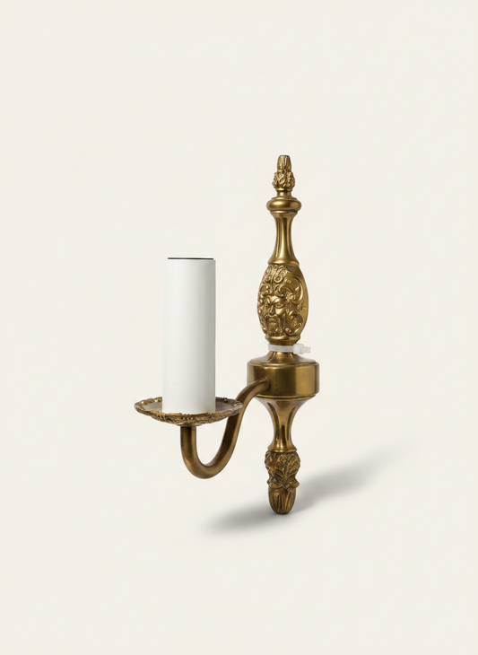 Vintage French Style Brass Wall Lamp