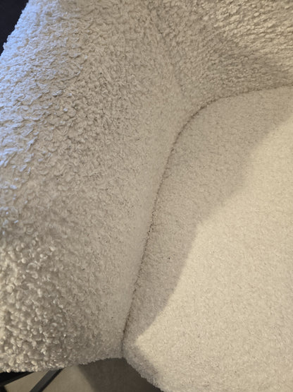 White Boucle Armchair