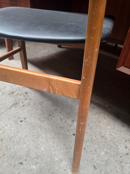 Wooden Chair with Black Seat