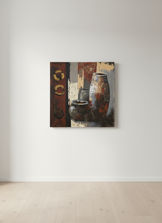 Oil Painting with Gold Accents