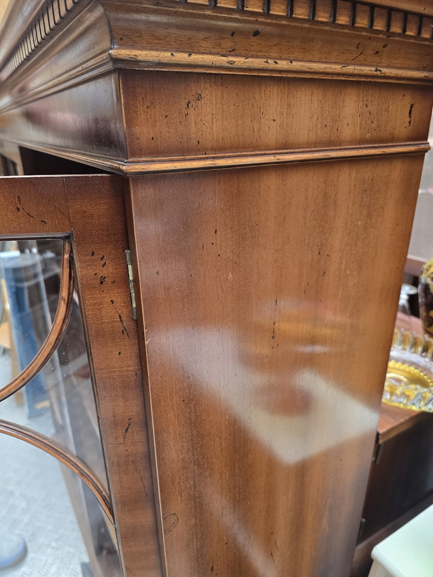 Wooden Display Cabinet with Glass Doors