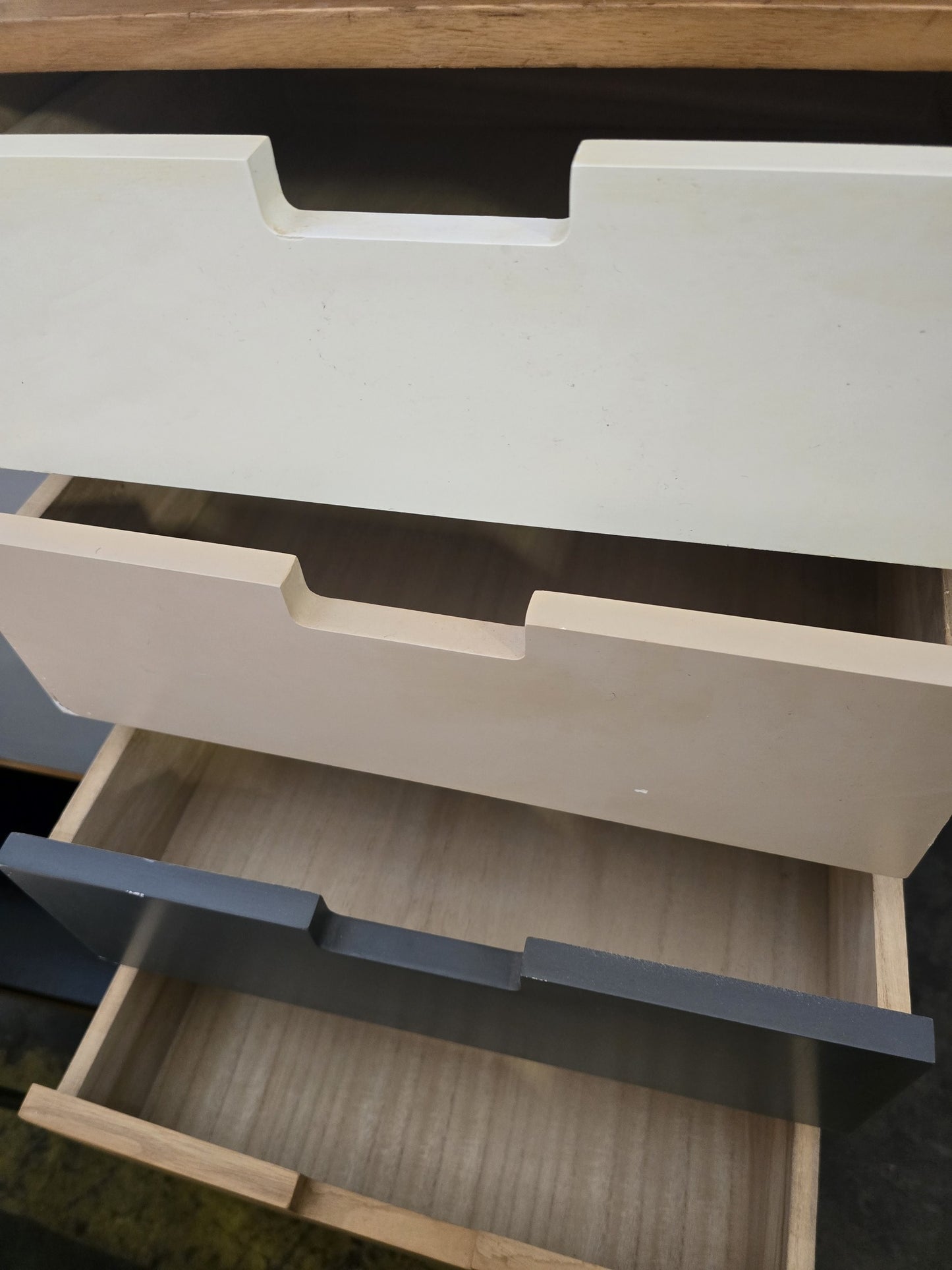 Multi-Color Wood Storage Cabinet