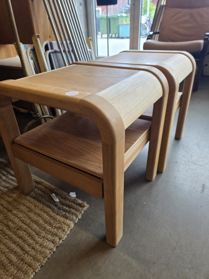 Wooden Side Table with Storage
