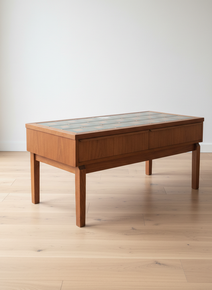 Vintage Teak & Tile Coffee Table