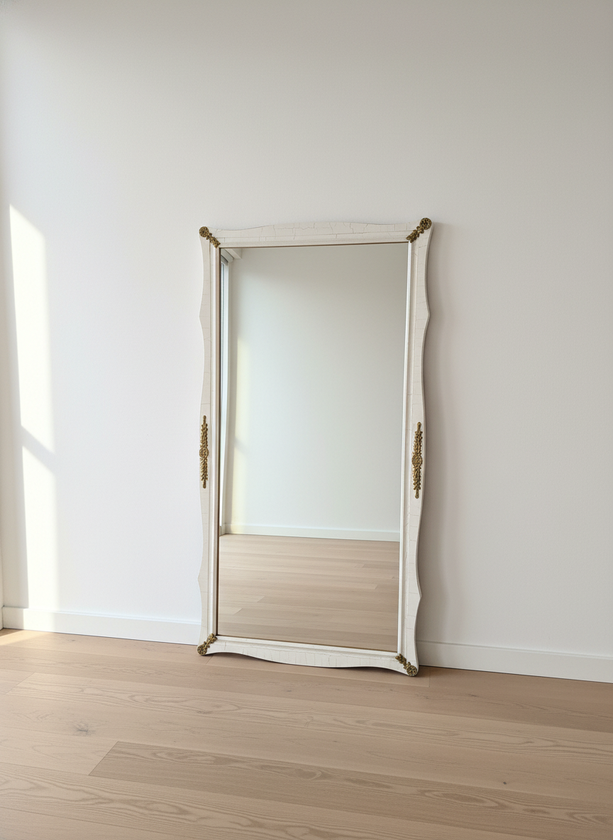 White Wooden Mirror