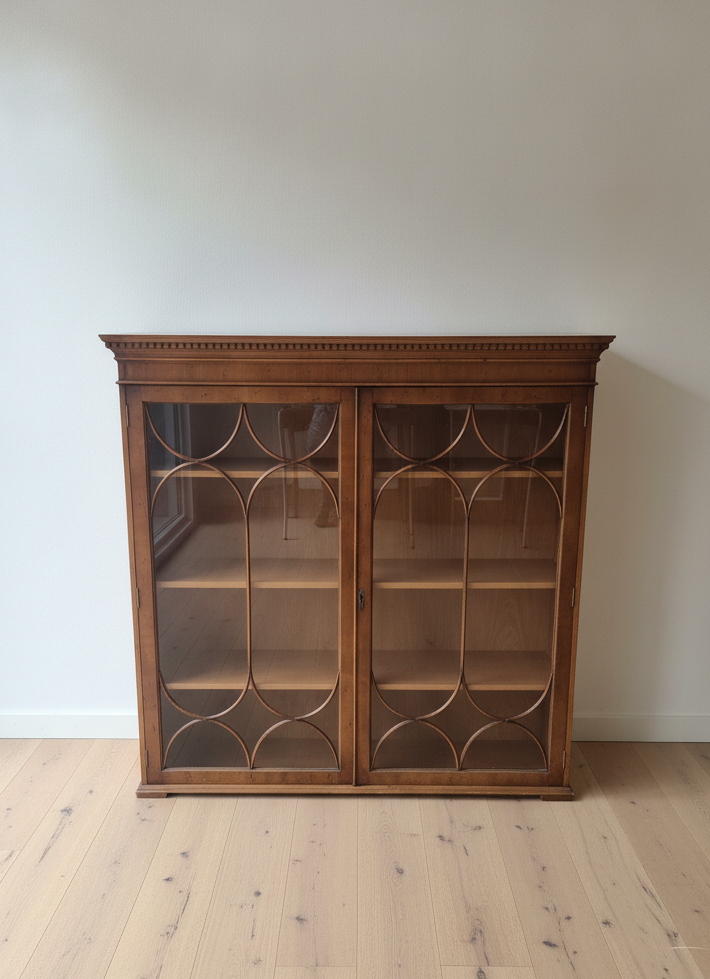 Wooden Display Cabinet with Glass Doors