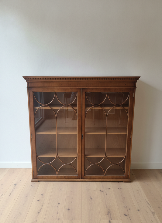 Wooden Display Cabinet with Glass Doors