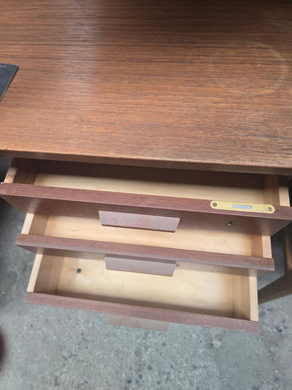 Vintage Scandinavian Teak Office Desk with Drawers