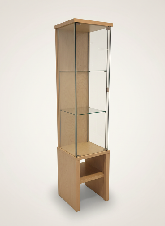 Wooden Display Cabinet with Glass Doors