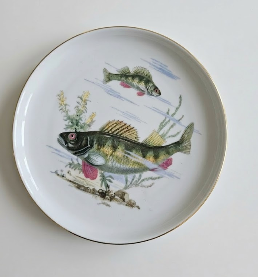 6 Porcelain Fish Side Plates