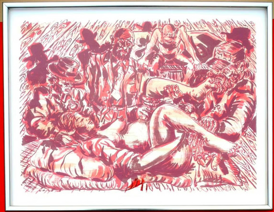 Jörg Immendorff “The Birth of the Painter” Lithograph, 1945