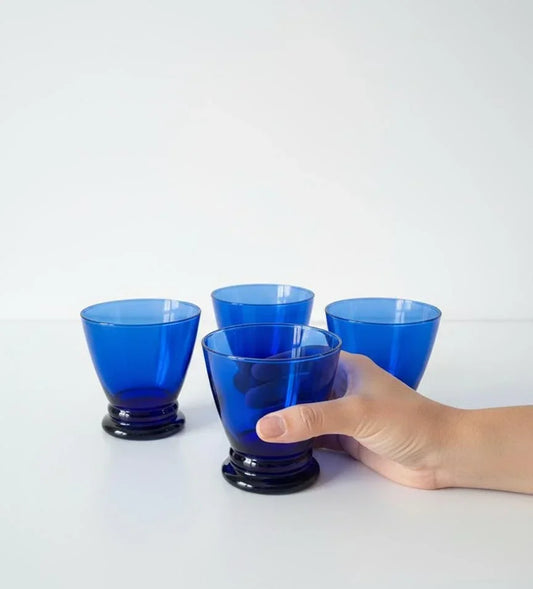 Blue drinking glasses