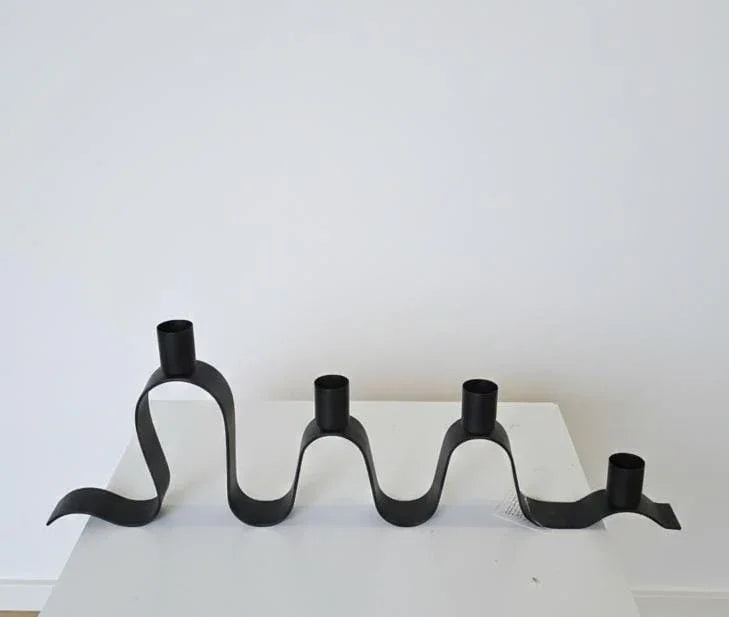 Minimalist metal candlestand