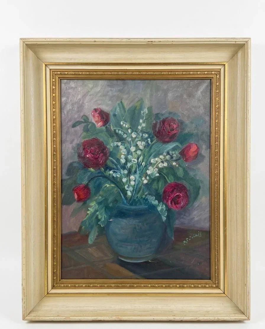 Rustic Wood Framed Oil Painting