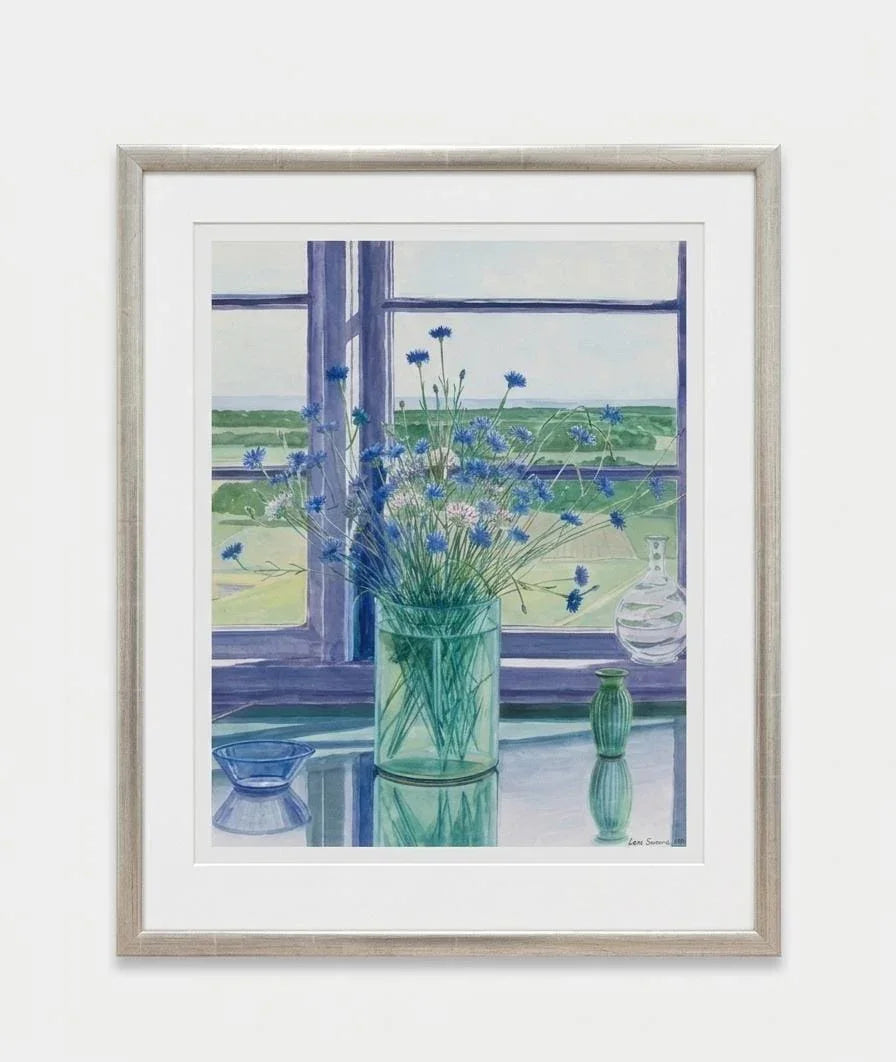 Lars Swane Painting in Rustic Metal Frame