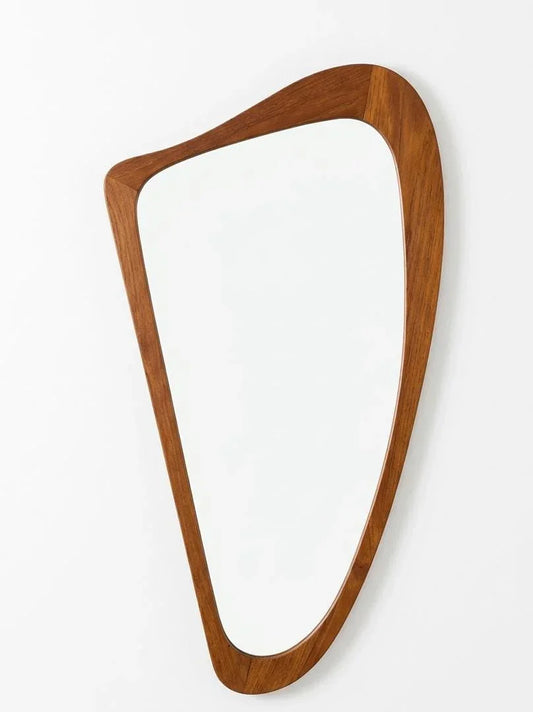 Asymmetrical Solid Wood Mirror